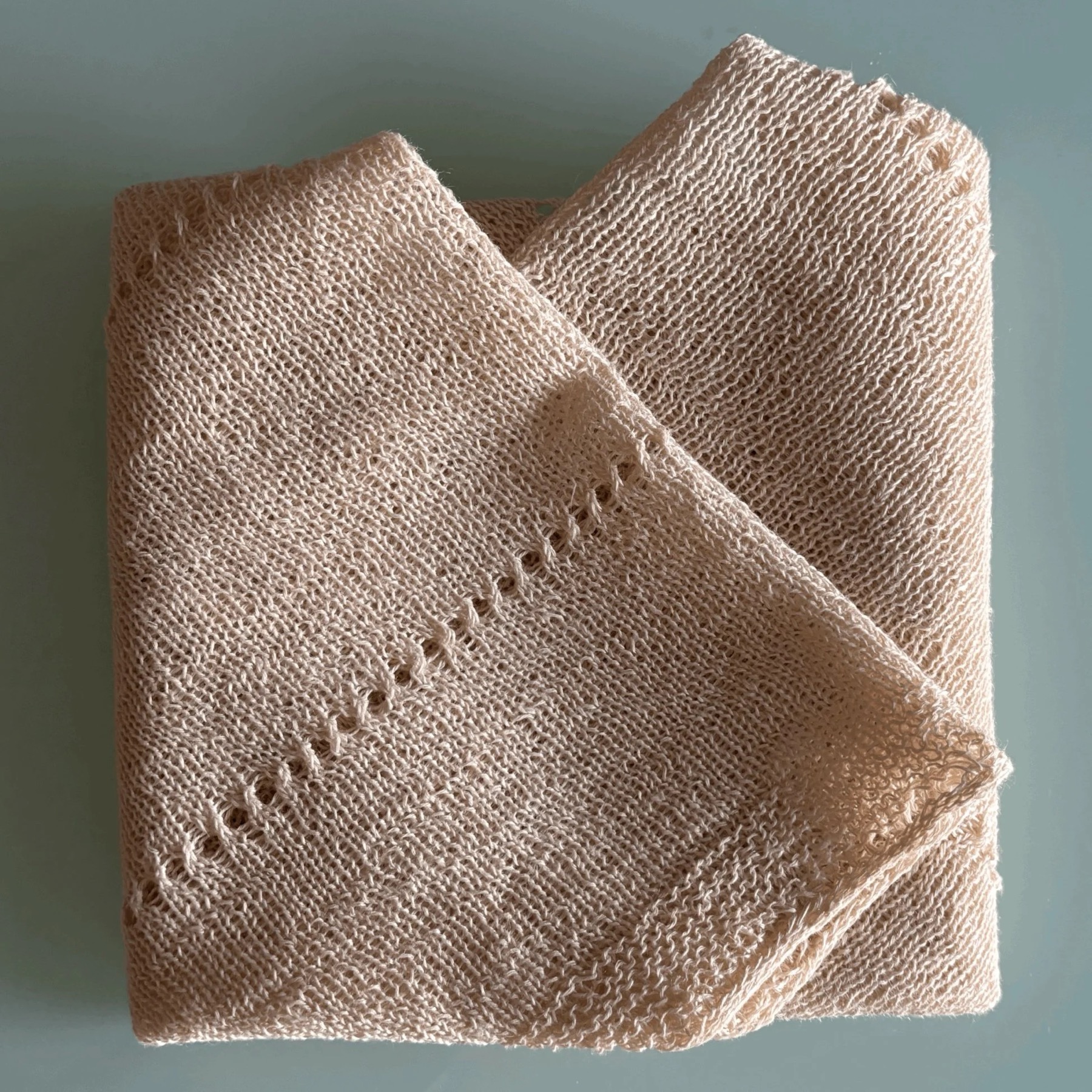 Linen rebozo folded
