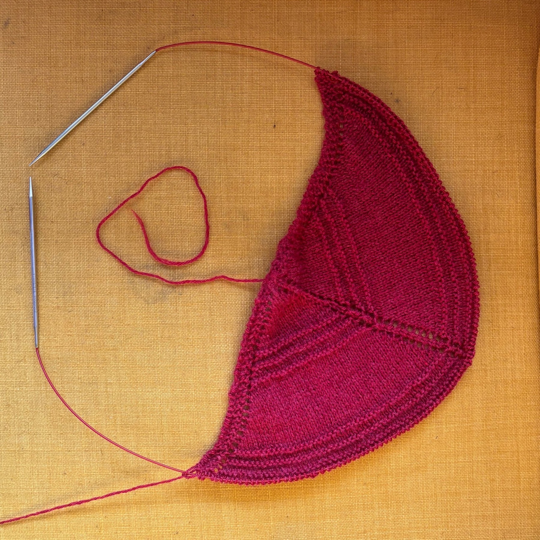 Merino rebozo — stitch detail