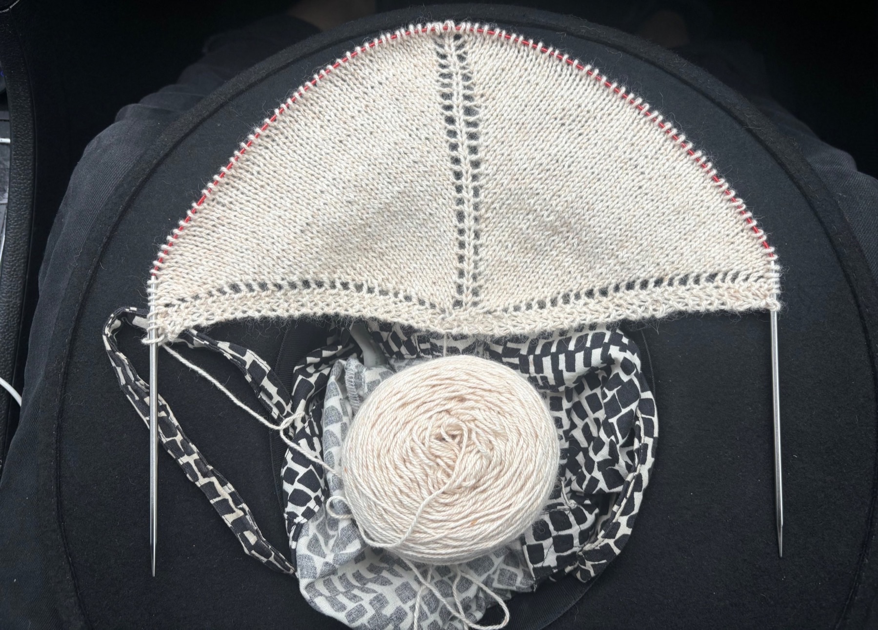 Cashmere rebozo in progress