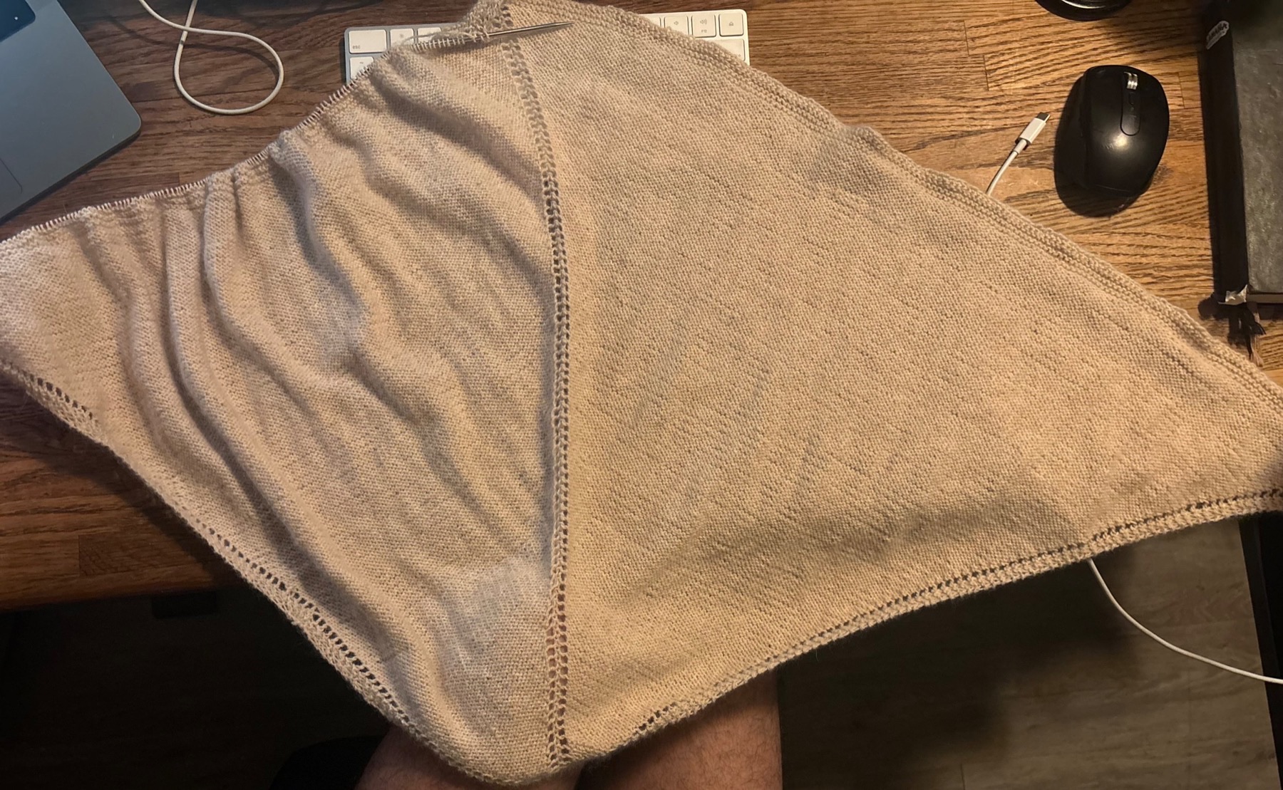 Cashmere rebozo — texture detail