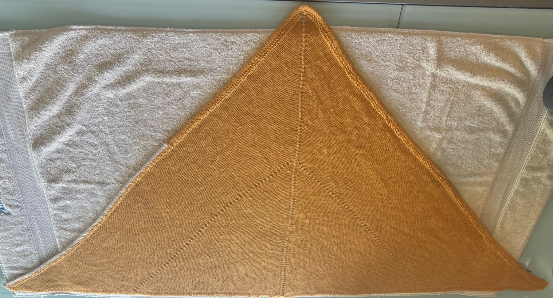 Cashmere rebozo laid flat