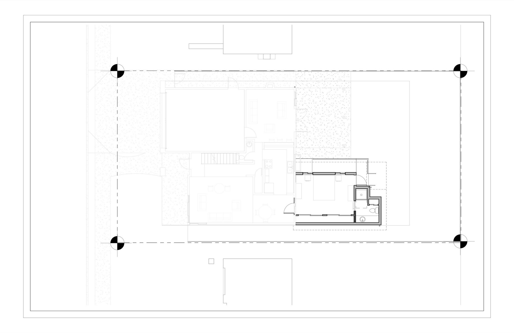 Site plan drawing of the addition