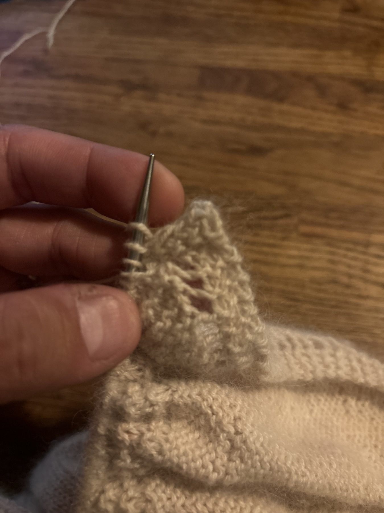Cashmere rebozo — edge detail