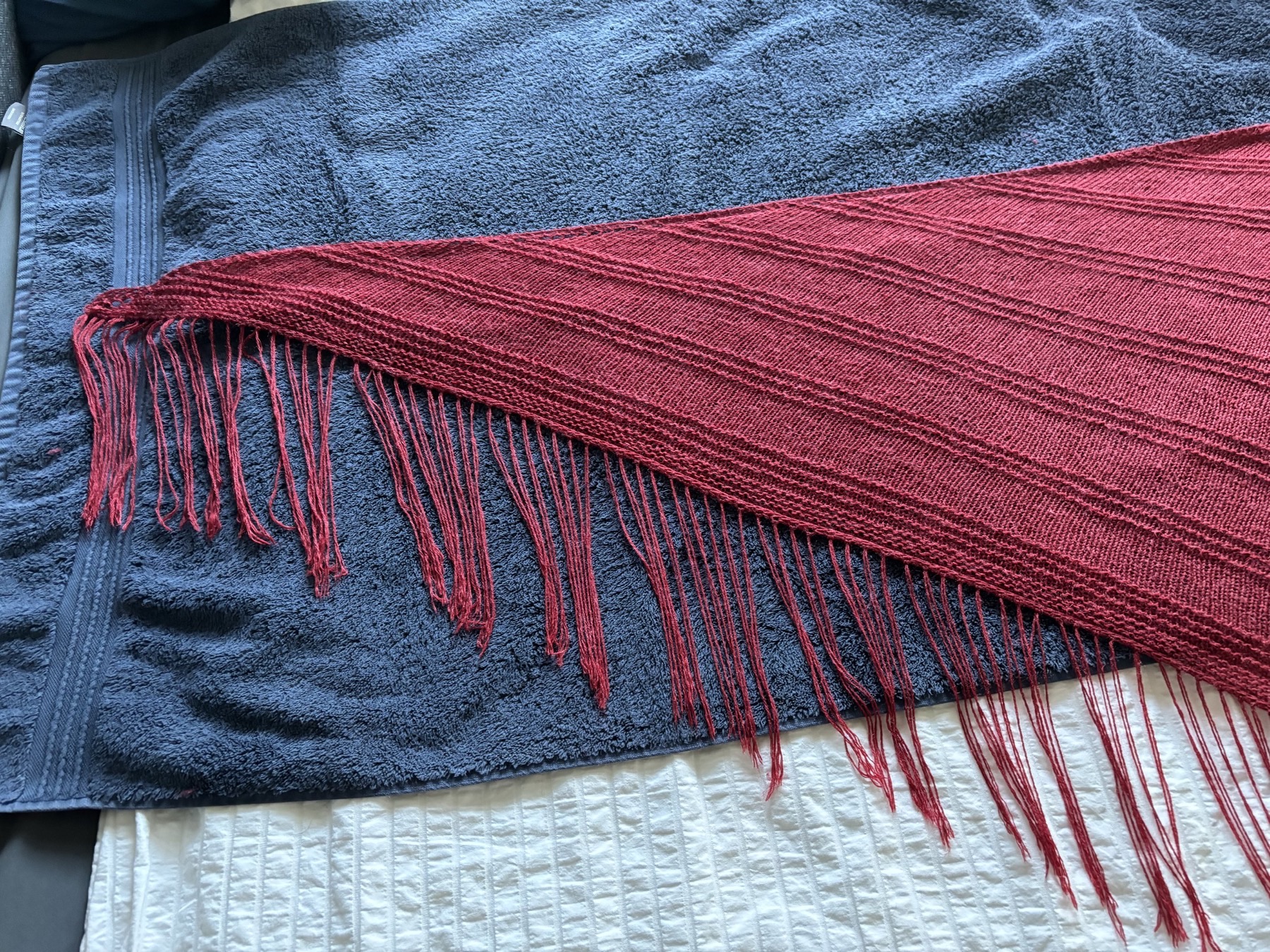 Merino rebozo folded